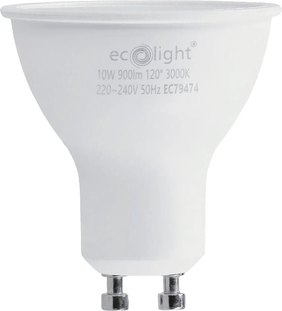 Sada 6x GU10 10W LED žiaroviek - teplá biela