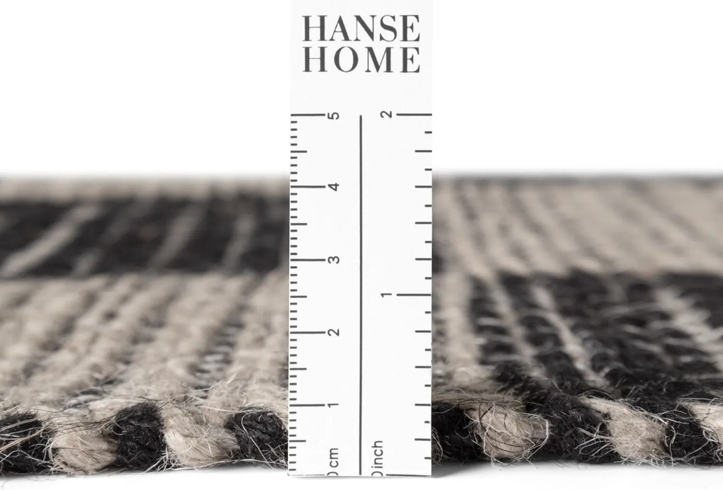 Hanse Home, Kusový koberec Handloom 106333 Rex White Black, 200x300, čiernobiela, chodba / predsieň