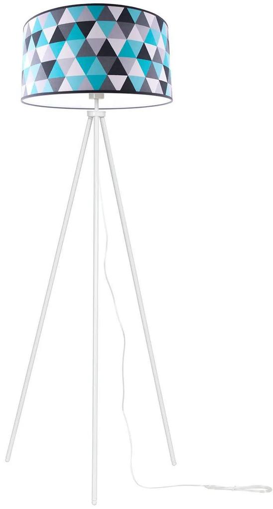 Stojacia lampa Garo, 1x textilné tienidlo so vzorom (výber z 3 farieb), (výber z 3 farieb konštrukcie)