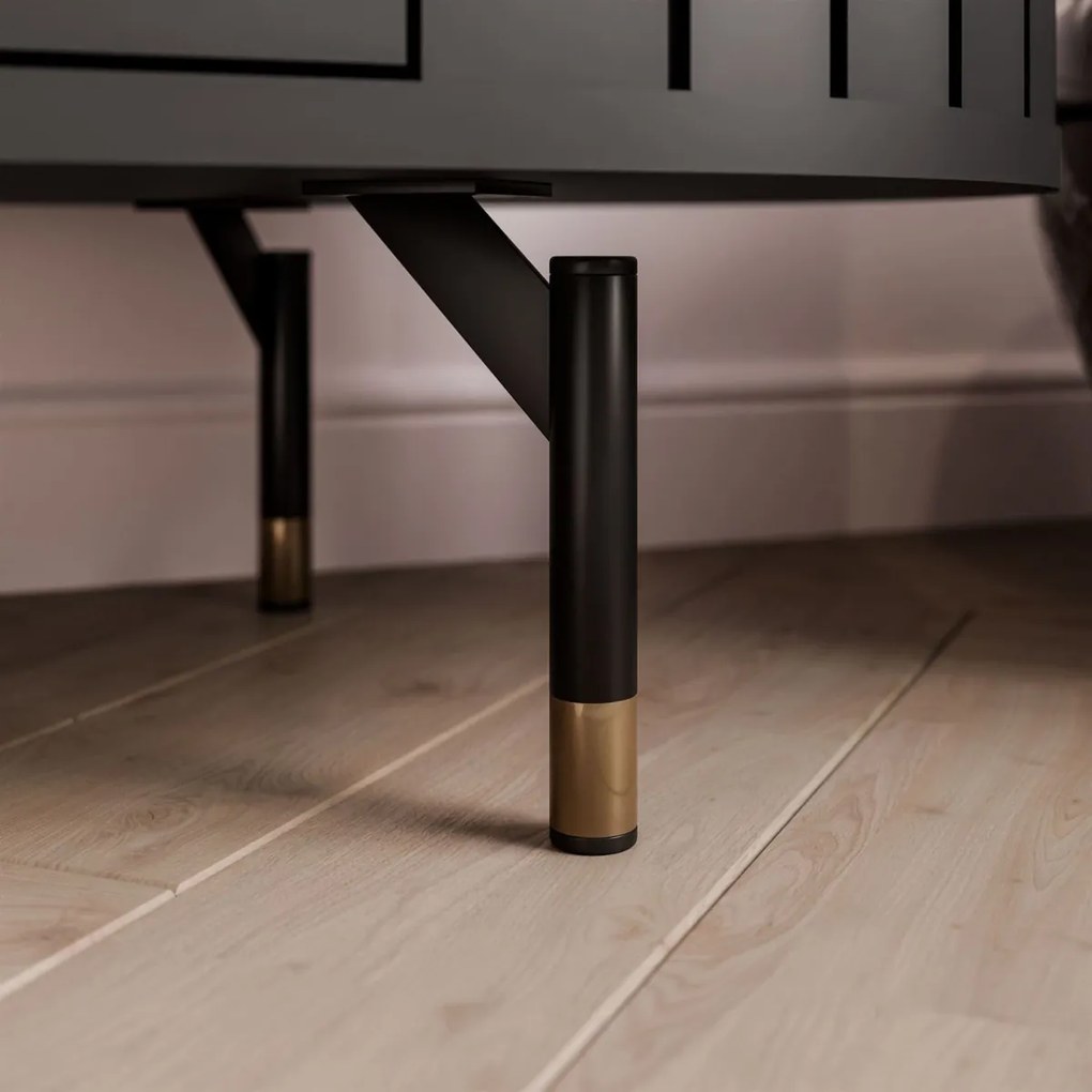 KOMODA LANDRY PRESTIGE 2D3 ČIERNA 190 cm