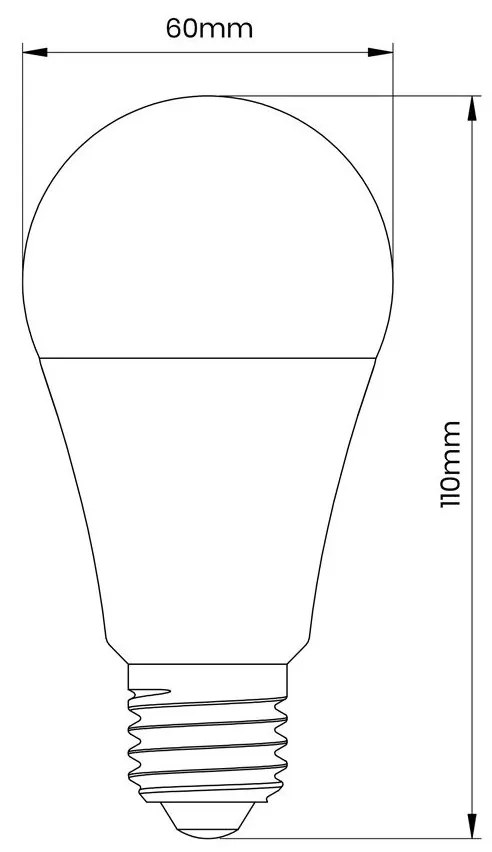 LED žiarovka E27 teplá 2700k 9w 820 lm