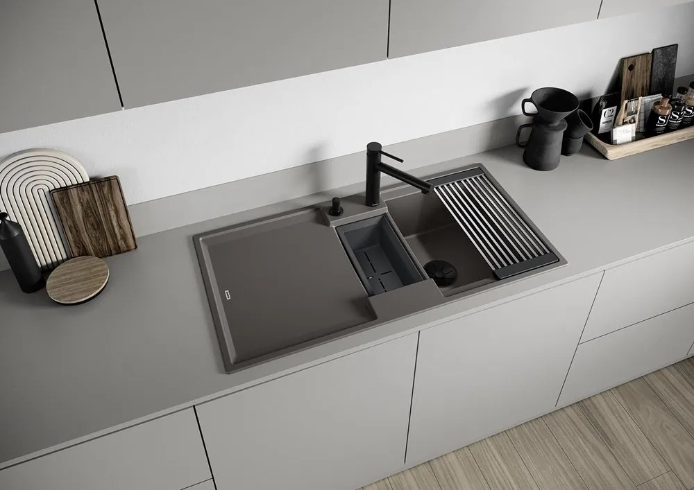 Blanco Adira 6 S, silgranitový drez 1000x500x200 mm, 1,5-komorový, biela, BLA-527605