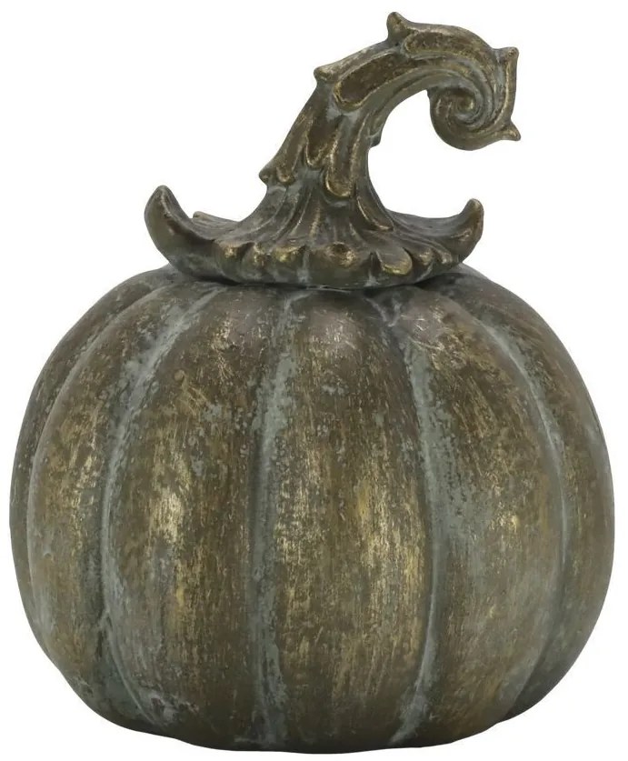 Mosadzná antik dekorácia tekvice Millani M - Ø 13*15 cm