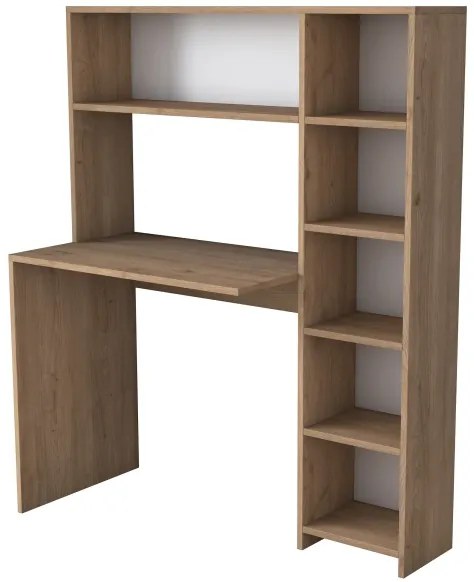 Pracovný stôl s policou RANI 113,2x141,8 cm hnedá