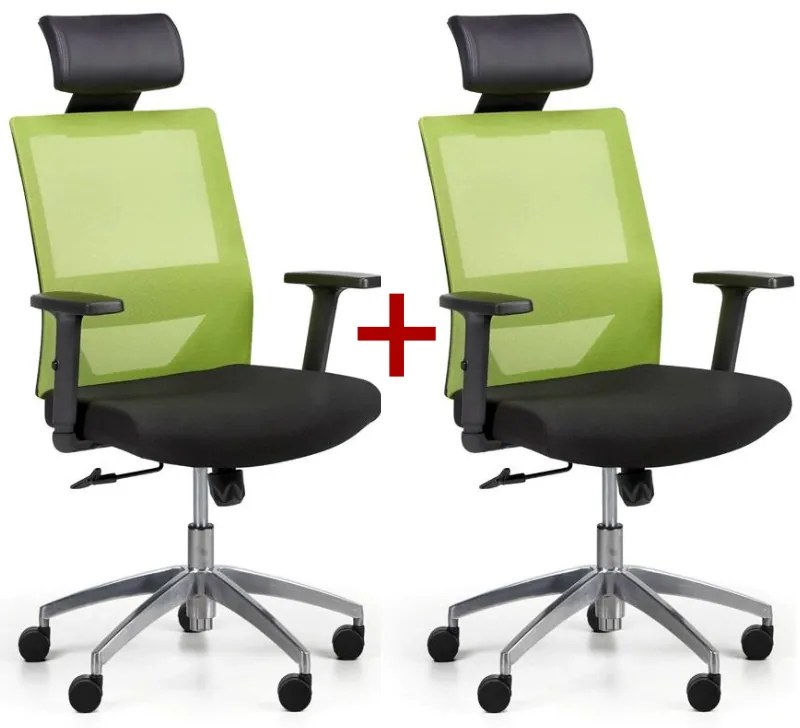 Kancelárska stolička WOLF II 1+1 ZADARMO, zelená