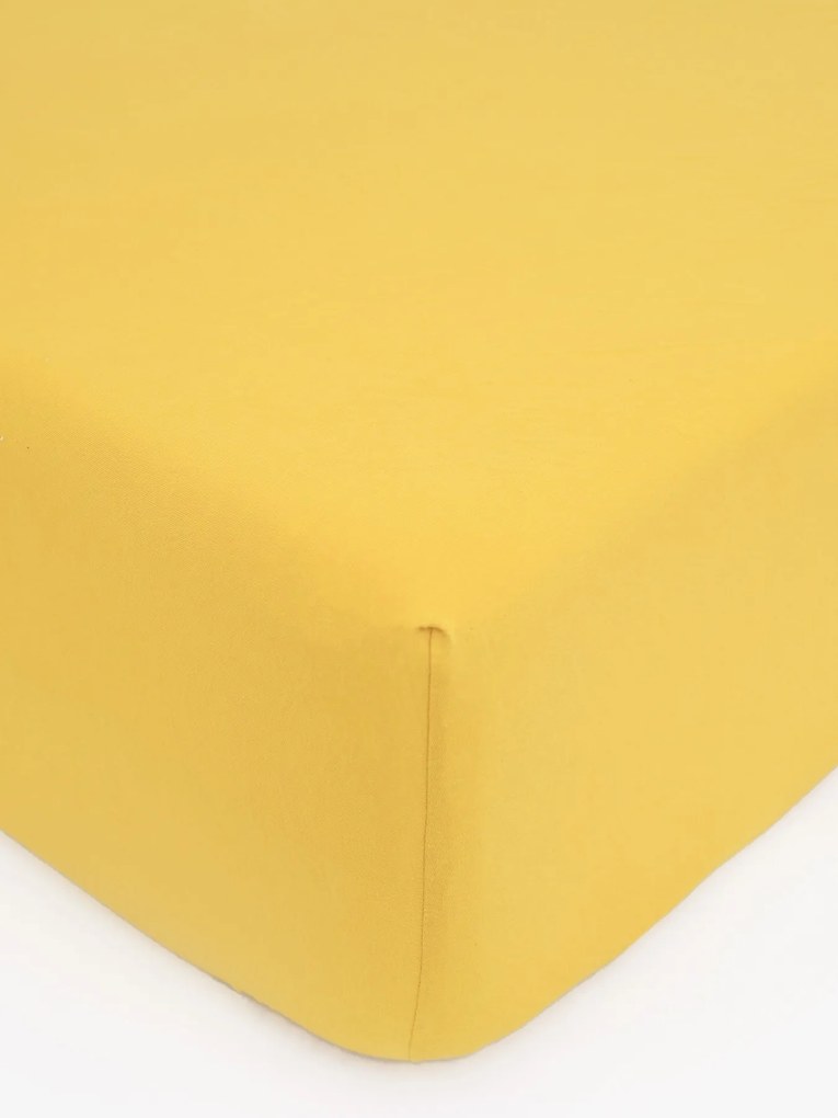 Jersey plachta do postieľky Classic 60 × 120 cm - horčicová