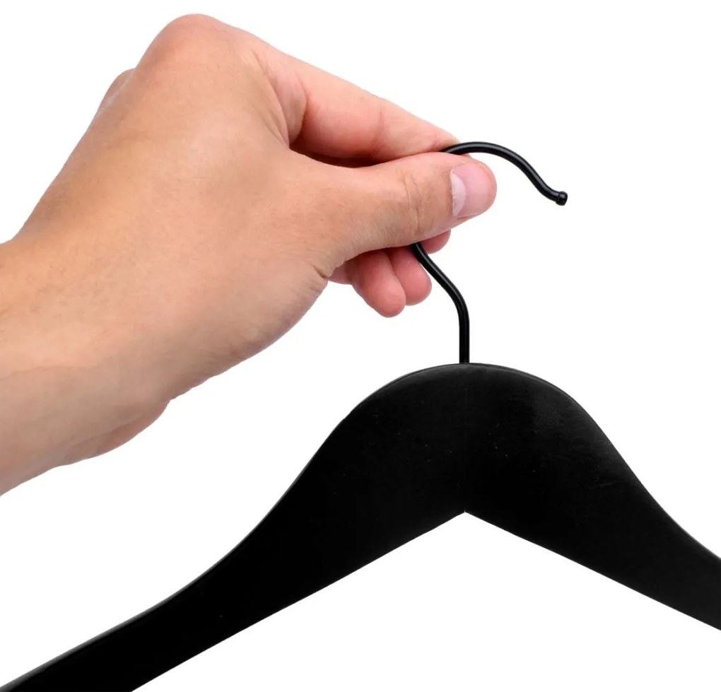 Dřevěné ramínko Emil černé