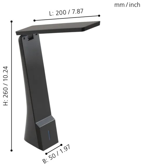 Eglo 97045 - LED Stmievateľná stolná lampa LA SECA 1xLED/1,8W/230V čierna