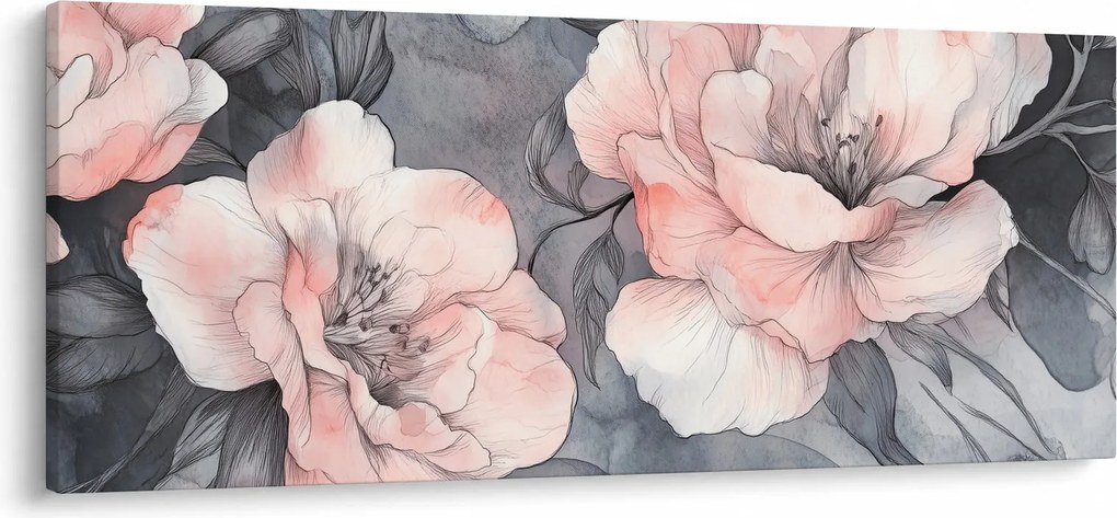 Obraz - Séria kvetov (120x50 cm)