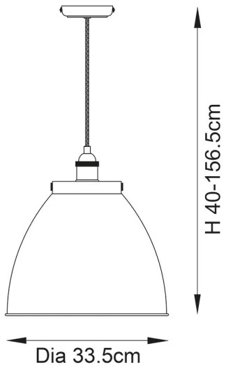 Endon 98749 - Závesné svietidlo na lanku FRANKLIN 1xE27/10W/230V čierna/mosadz