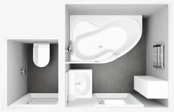 Ravak C571000000 - Rohová vaňa ROSA 160x95 cm akrylát/biela