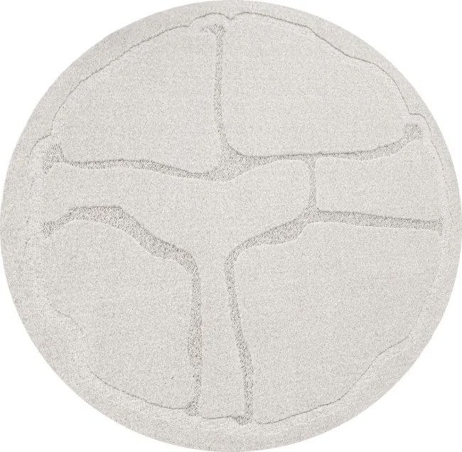 Koberec Agnella Morphic Organica svetlosivý kruh