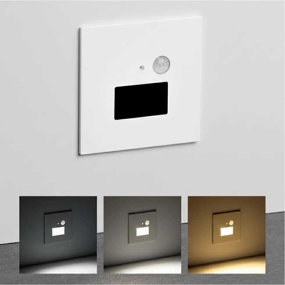 Brilagi - LED schodiskové svietidlo s pohybovým senzorom JACK LED/3W/230V 3000/4000/6500K biela