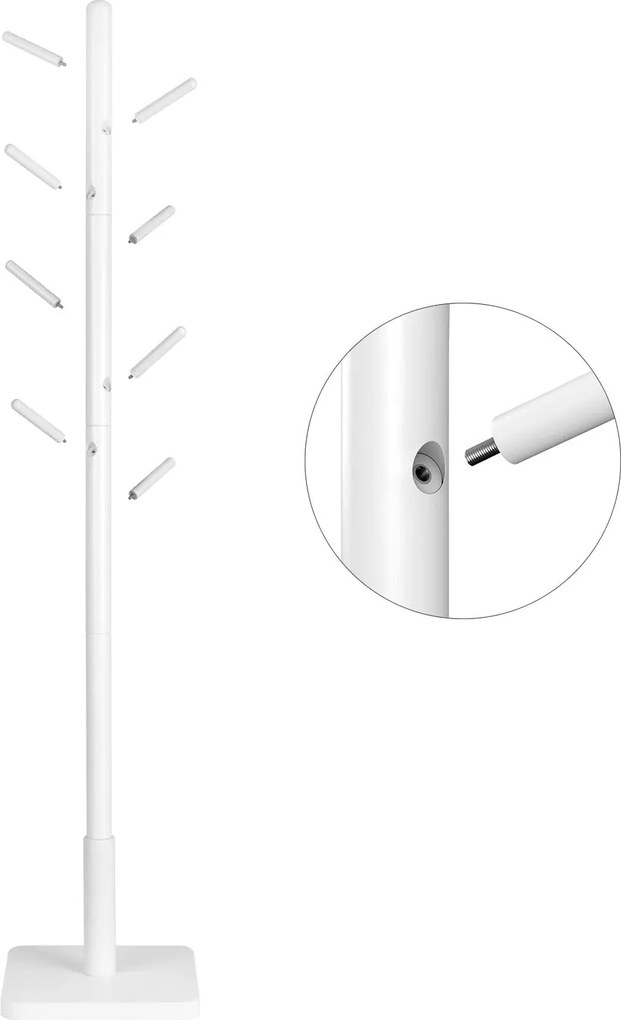 Biely stojanový vešiak ARBO