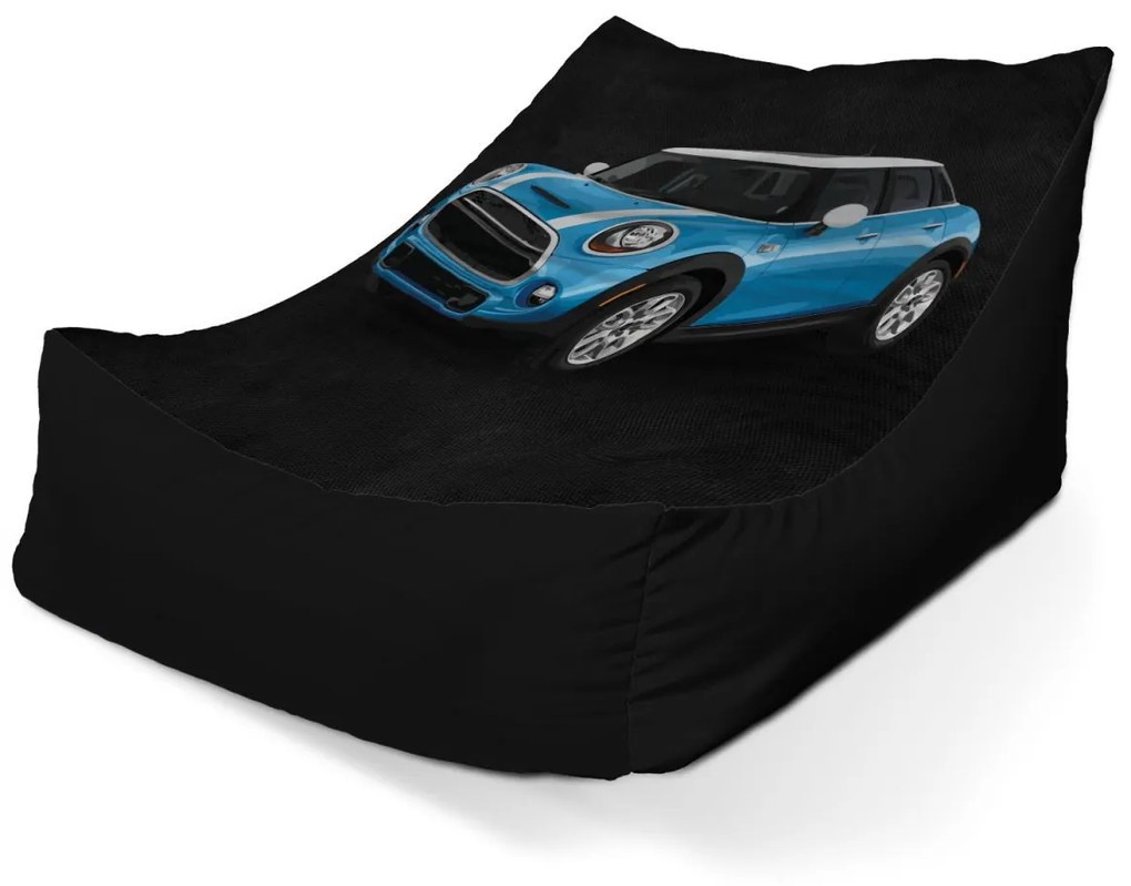 Sablio Sedací vak Lounge Mini sedan Čierne pozadie - 120 x 100 x 80 cm