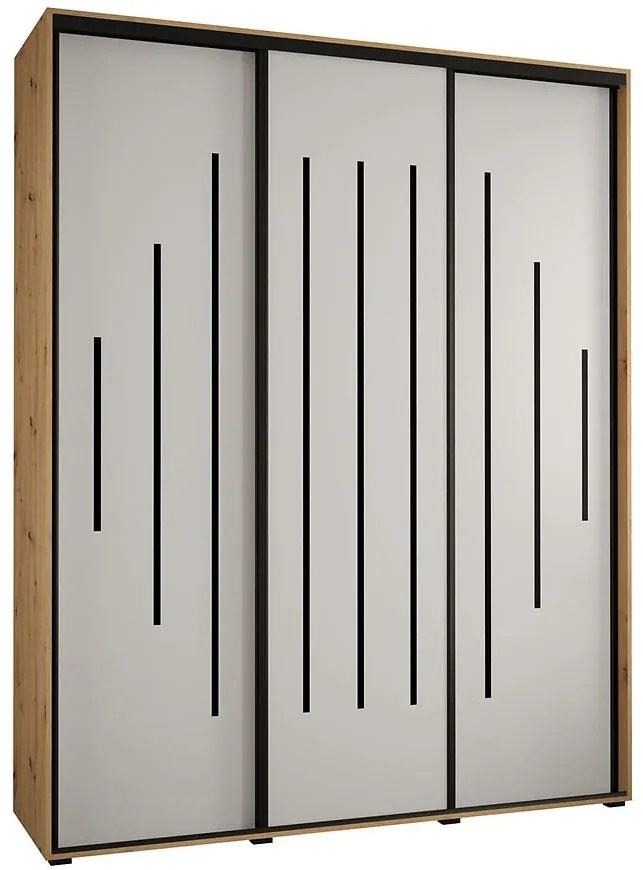 Skriňa 45 Canaris 12 190 artisan/biela/čierna