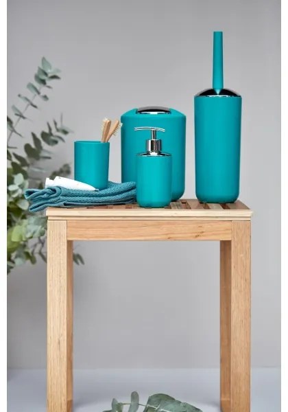 WENKO 21227100 - Odpadkový kôš BRASIL 19,5x31 cm tyrkysový/lesklý chróm