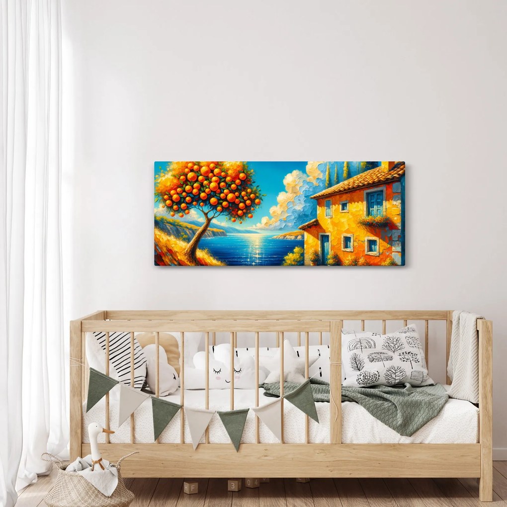 Obraz - Dom s pomarančmi II. (120x50 cm)