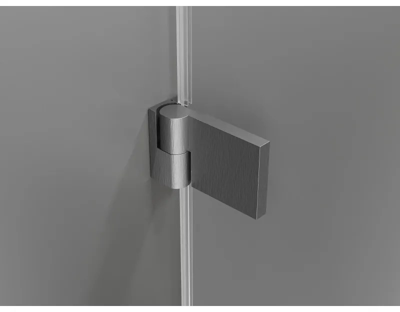 Mexen Lunar-B, pravostranný výklopný sprchový kút 95 x 90 cm, 8mm číre sklo, profil grafit brúsený, 832-095-090-66-00-P