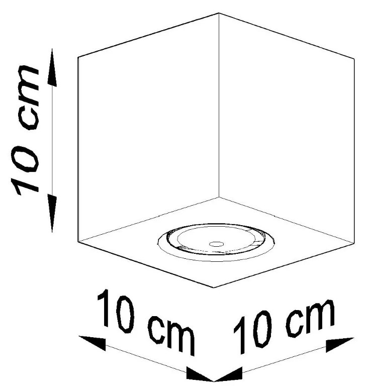 Stropné svietidlo QUAD concrete