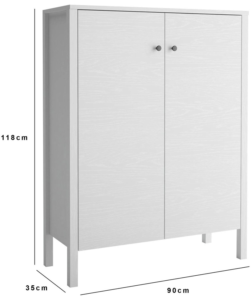 Botník (skrinka na topánky) Franc 39 (biele drevo). Akcia -18%. Vlastná spoľahlivá doprava až k Vám domov. 1107907