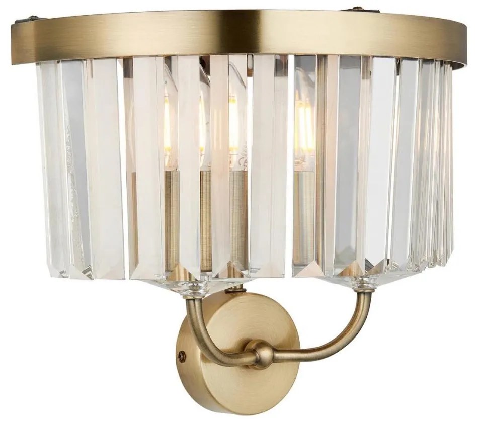 Endon 106450 - Nástenné svietidlo CHESTERFIELD 2xE14/6W/230V mosadz