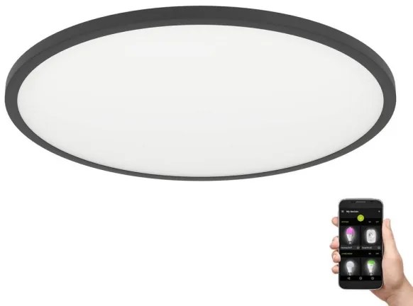 Eglo 900761-LED Stmievateľné stropné svietidlo SARSINA-Z 33,5W/230V pr.45 cm čierna