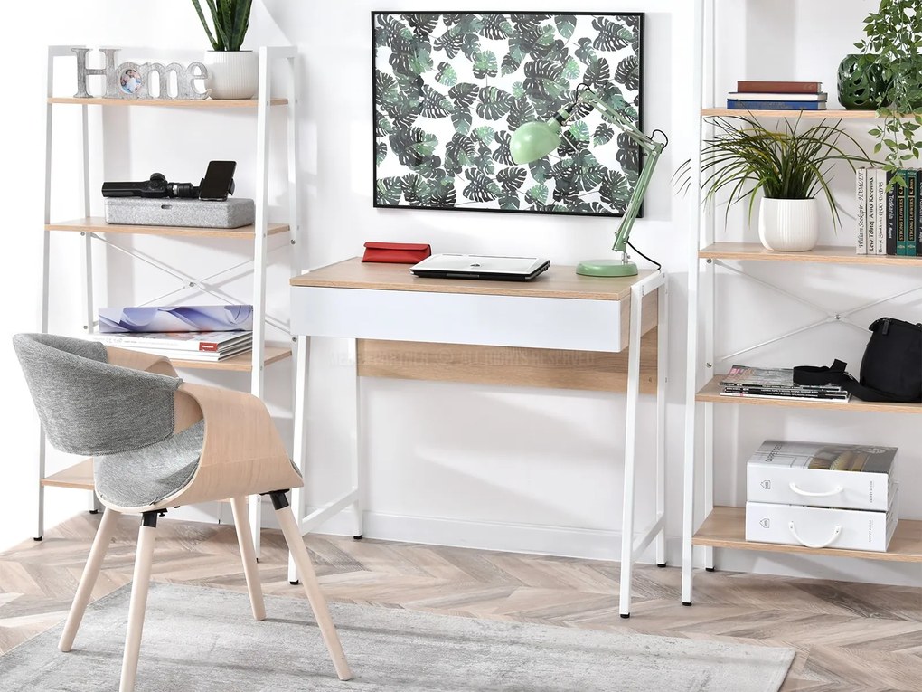 PC stolík Norway (dub + biela). Akcia -10%. Vlastná spoľahlivá doprava až k Vám domov. 1109803
