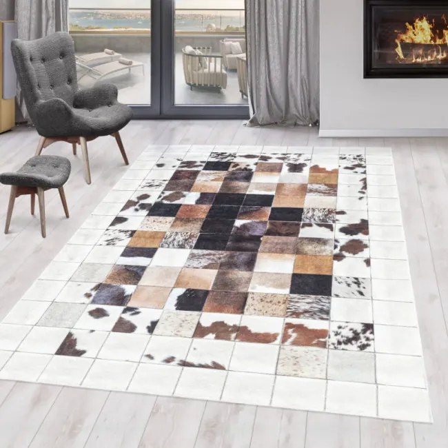 Koberec Fiesta patchwork koža