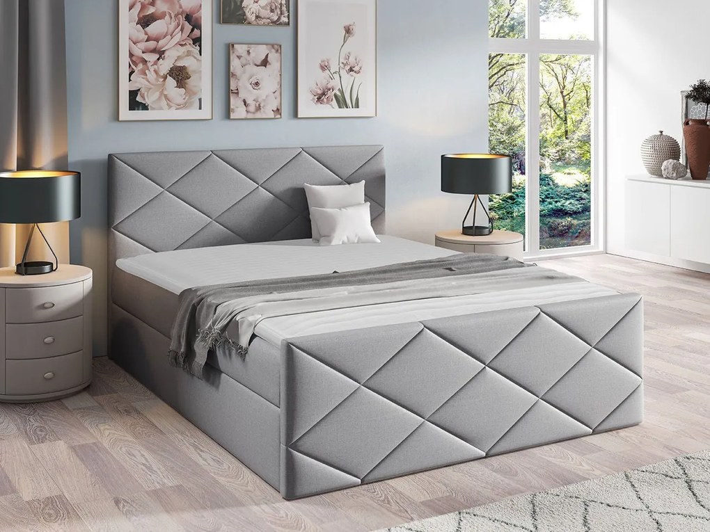Kontinentálna posteľ Guillermo, Rozmer postele: 180x200, Dostupné poťahy: ekokoža Soft 10a