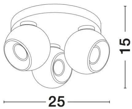 Moderné bodové svietidlo Tore 25 biele