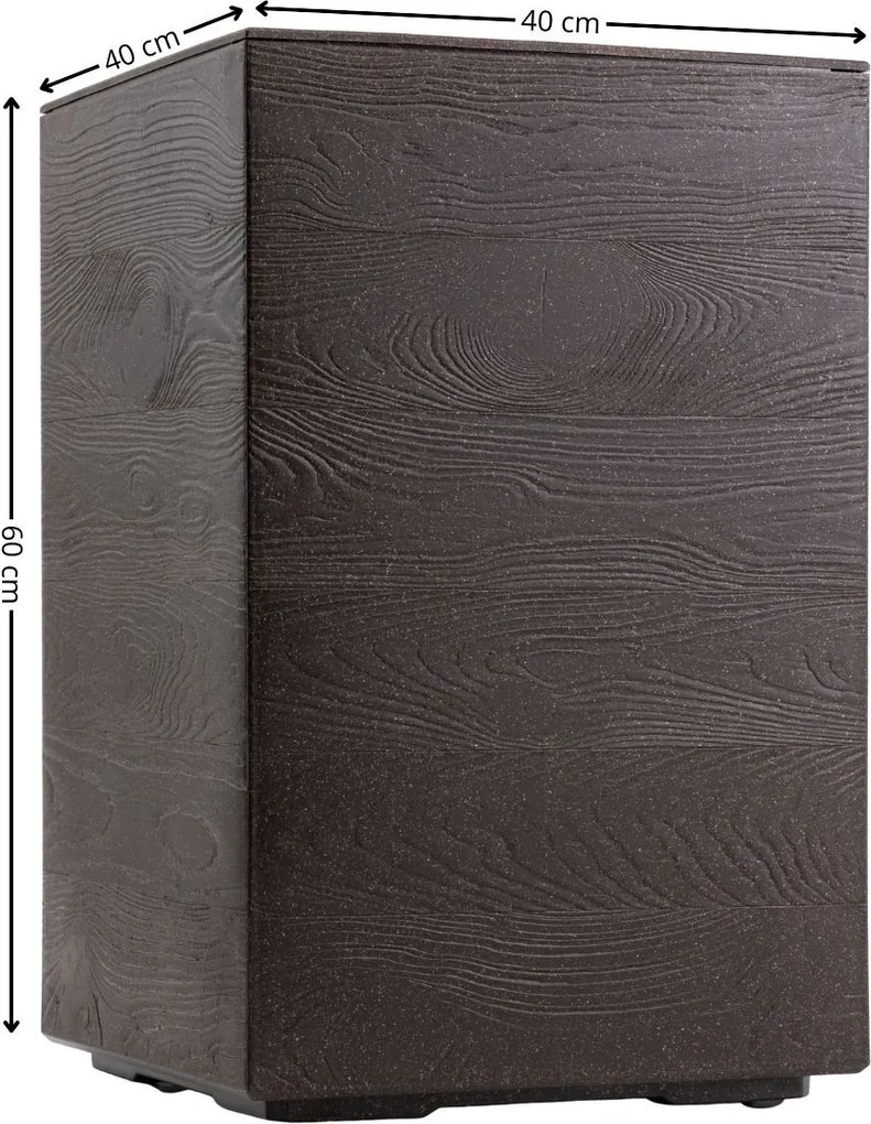 Květináč na kolečkách BETONIQUE 60x40 cm espresso hnědý