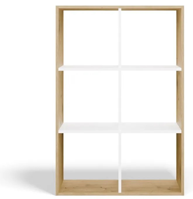 Regál Malax 2x3 110 cm dub Artisan/bílý