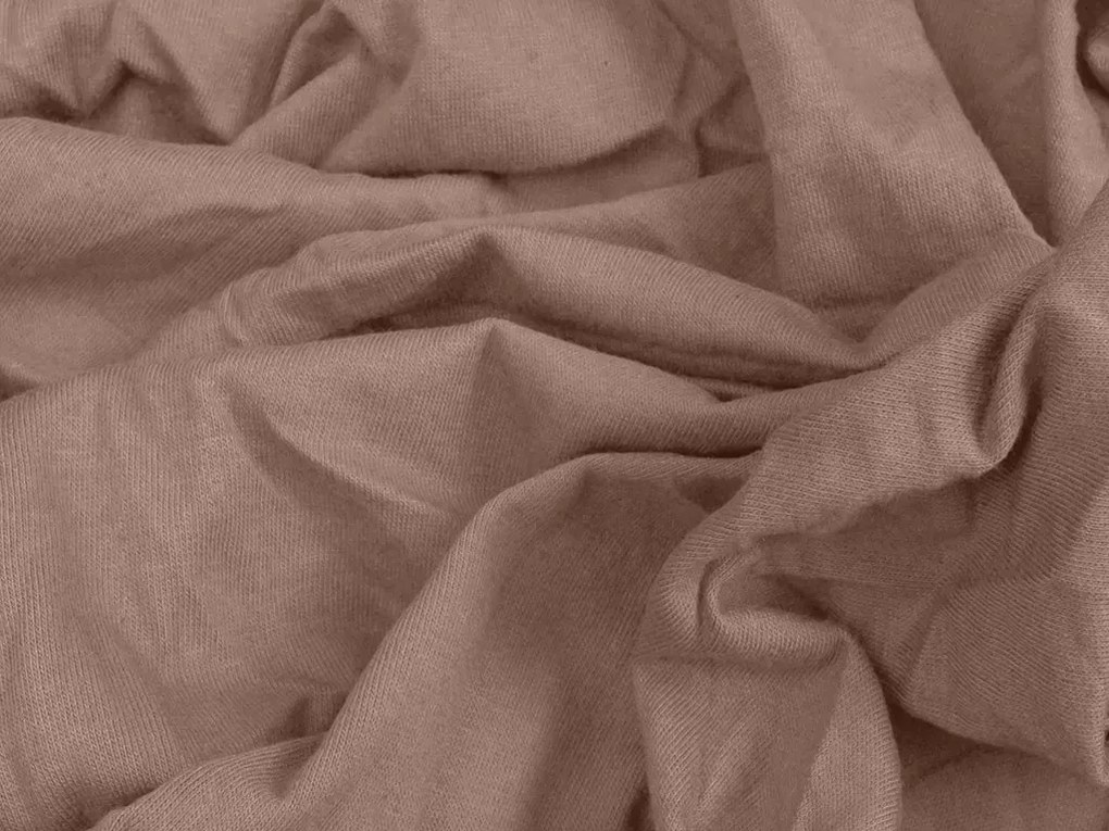 Jersey plachta EXCLUSIVE svetlohnedá 180x200 cm, 100% bavlna