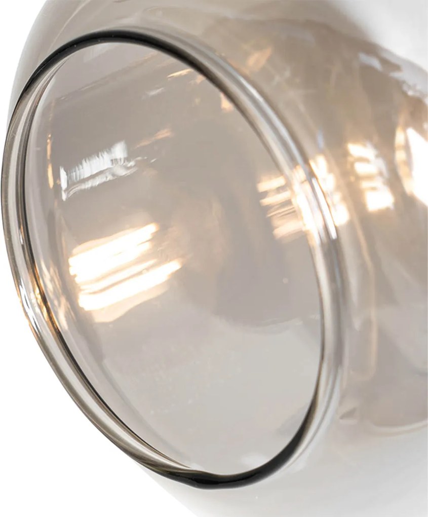 Inteligentné stropné bodové svetlo čierne s dymovým sklom obdĺžnikovým vrátane 3 Wifi P45 - Zuzanna