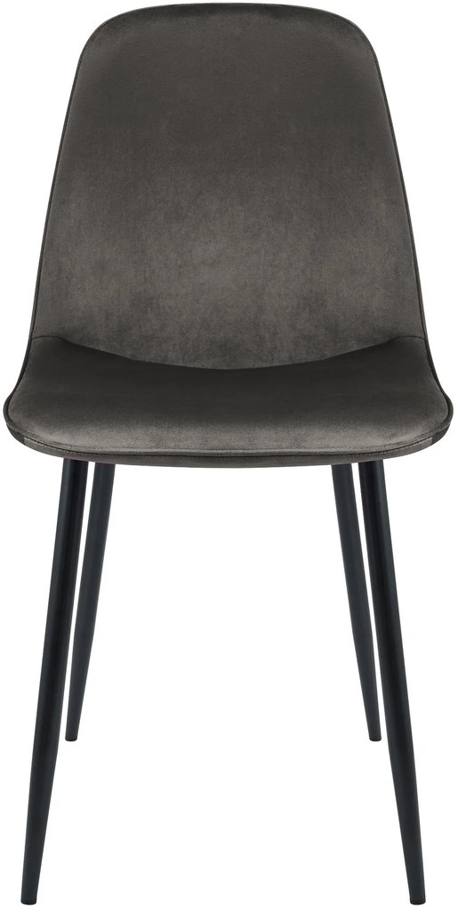 Sada 4 ks jedálenskej stoličky Maryam zamat - antracitová