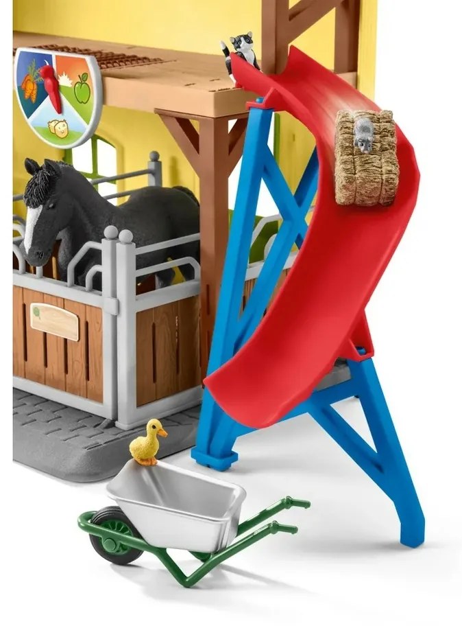 Schleich 42485 Stajňa pre kone s príslušenstvom, 60 x 40 x 29,5 cm