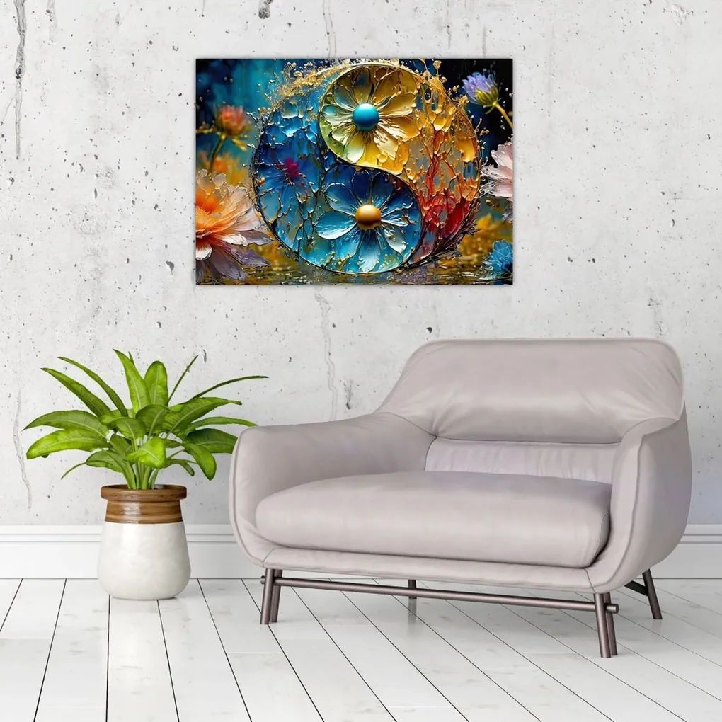Sklenený obraz - Harmónia a rovnováha (70x50 cm)