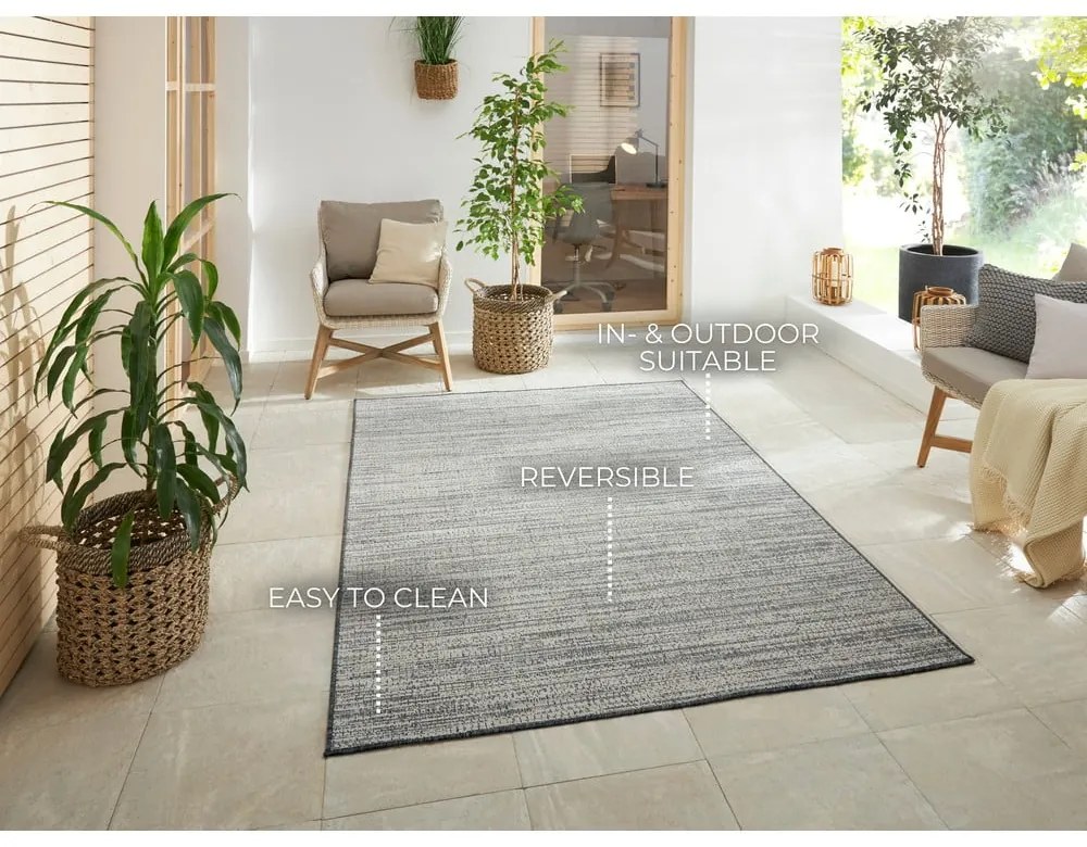 Sivý vonkajší koberec 150x80 cm Gemini - Elle Decoration