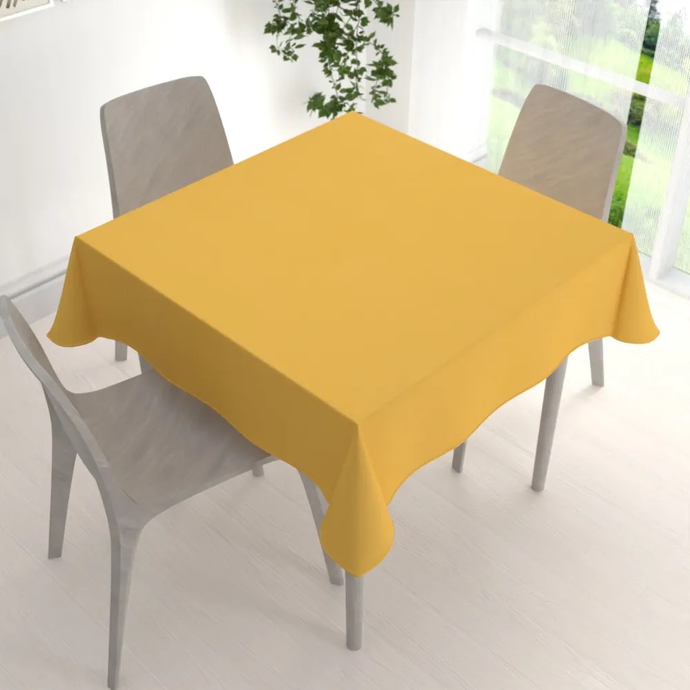 Biante Dekoračný štvorcový obrus BKU-109 Horčicový 140x140 cm