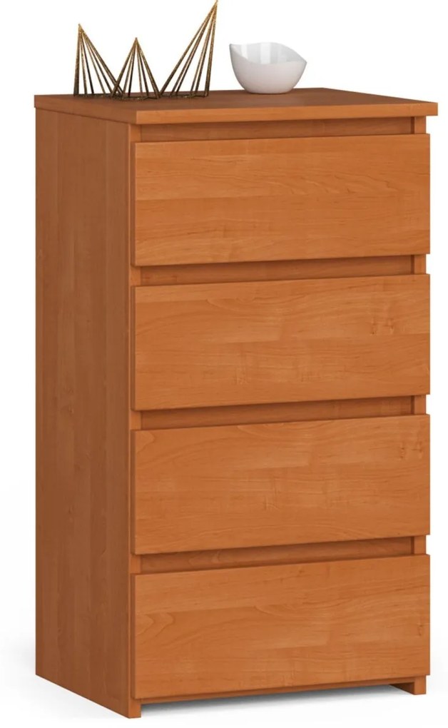 Komoda CLAV 40 cm 4 zásuvky hnedá