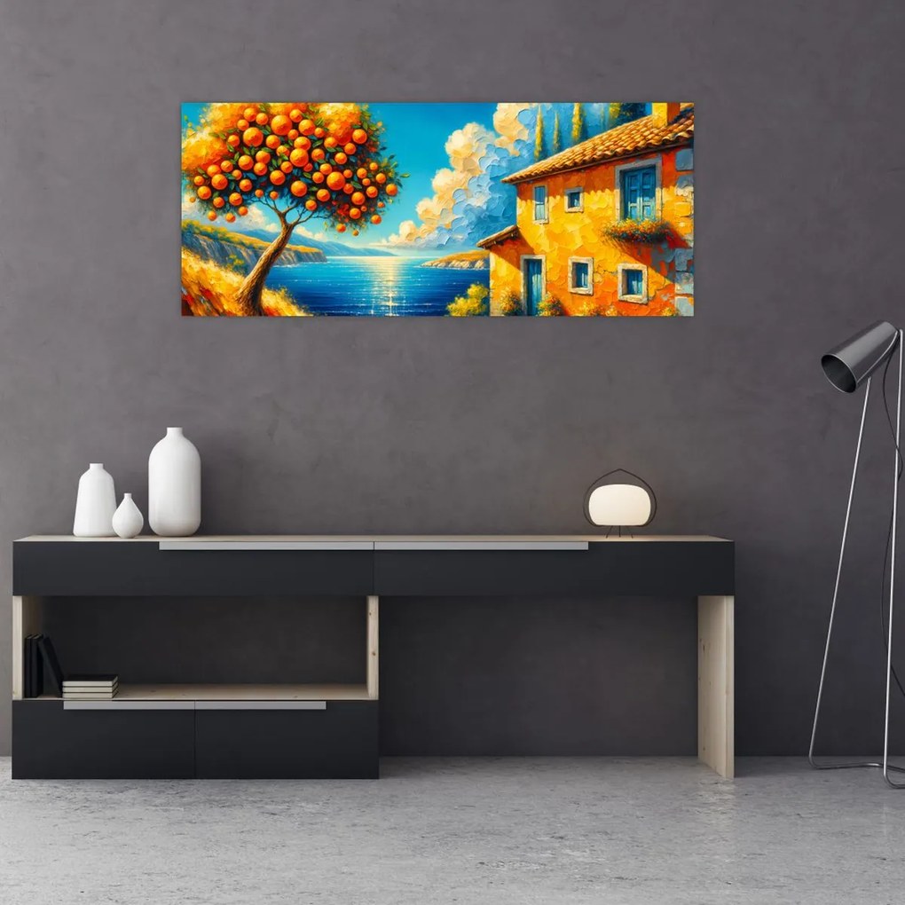 Obraz - Dom s pomarančmi II. (120x50 cm)