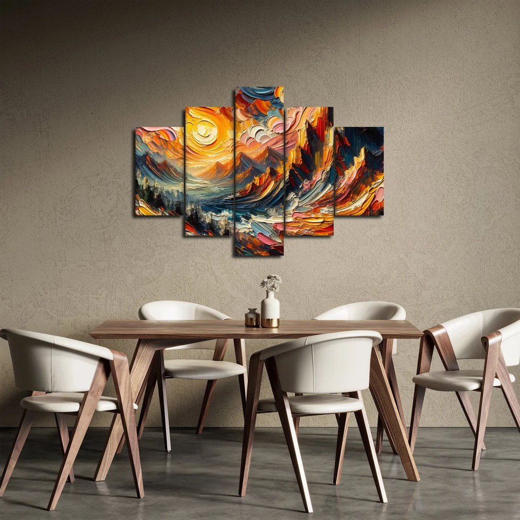 Obraz - Hory zalité slnkom (150x105 cm)
