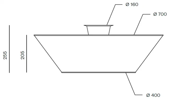 LND Design Lampa Halo 70cm LCF070, stropná, piesková