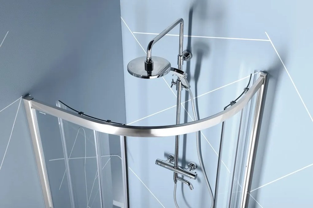 Polysan Polysan, EASY LINE štvrťkruhová sprchová zástena 1200x900mm, L/R, číre sklo, EL2715