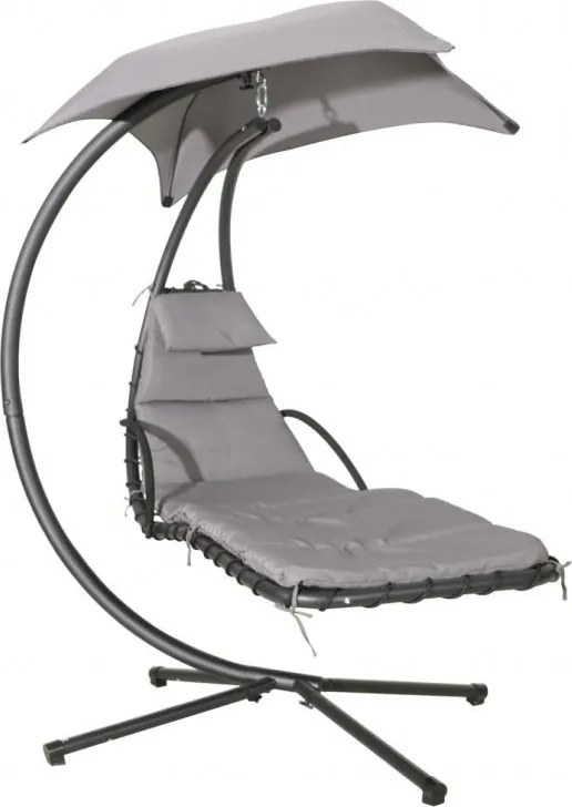 ZÁHRADNÉ ZÁVESNÉ KRESLO ZALIA ŠEDÉ