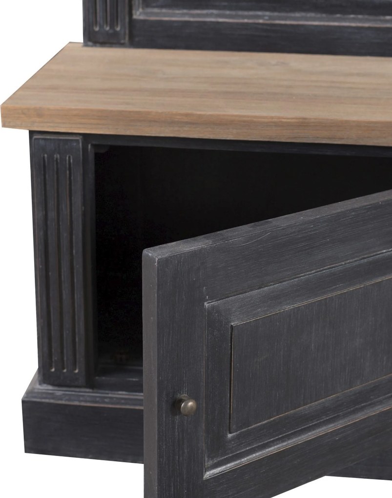 Šatník Bradford do predsiene 79 x 45 x 210 cm old black &amp; natural