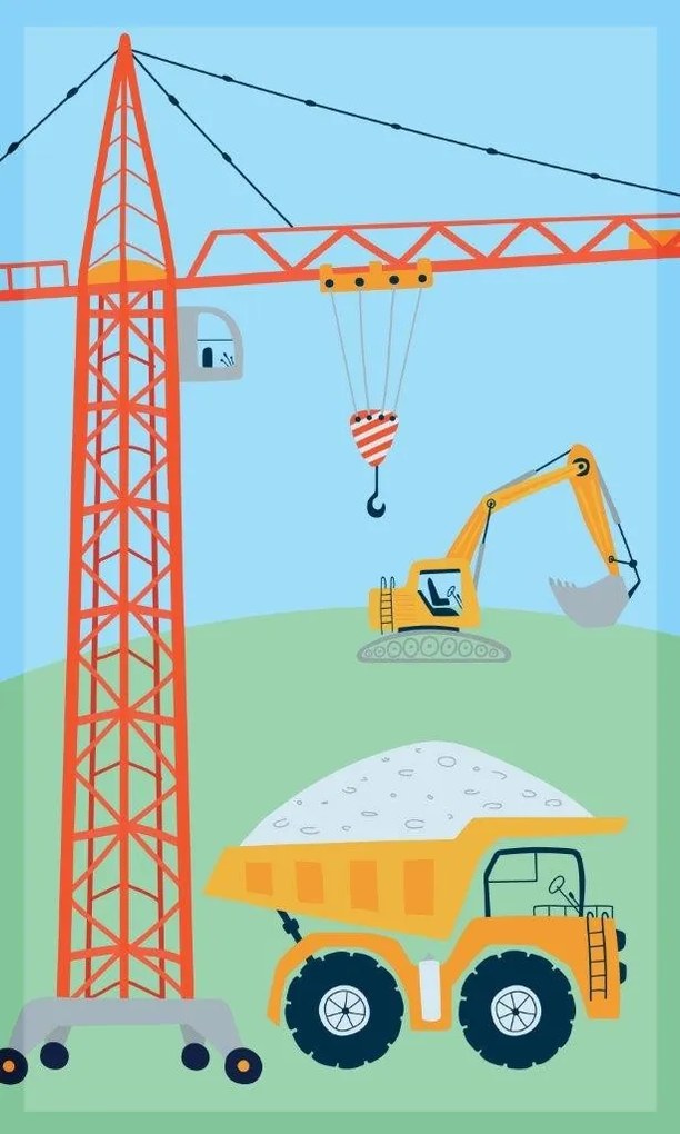 Dětský bavlněný ručník KIDS 007 30x50 cm modro-zelený