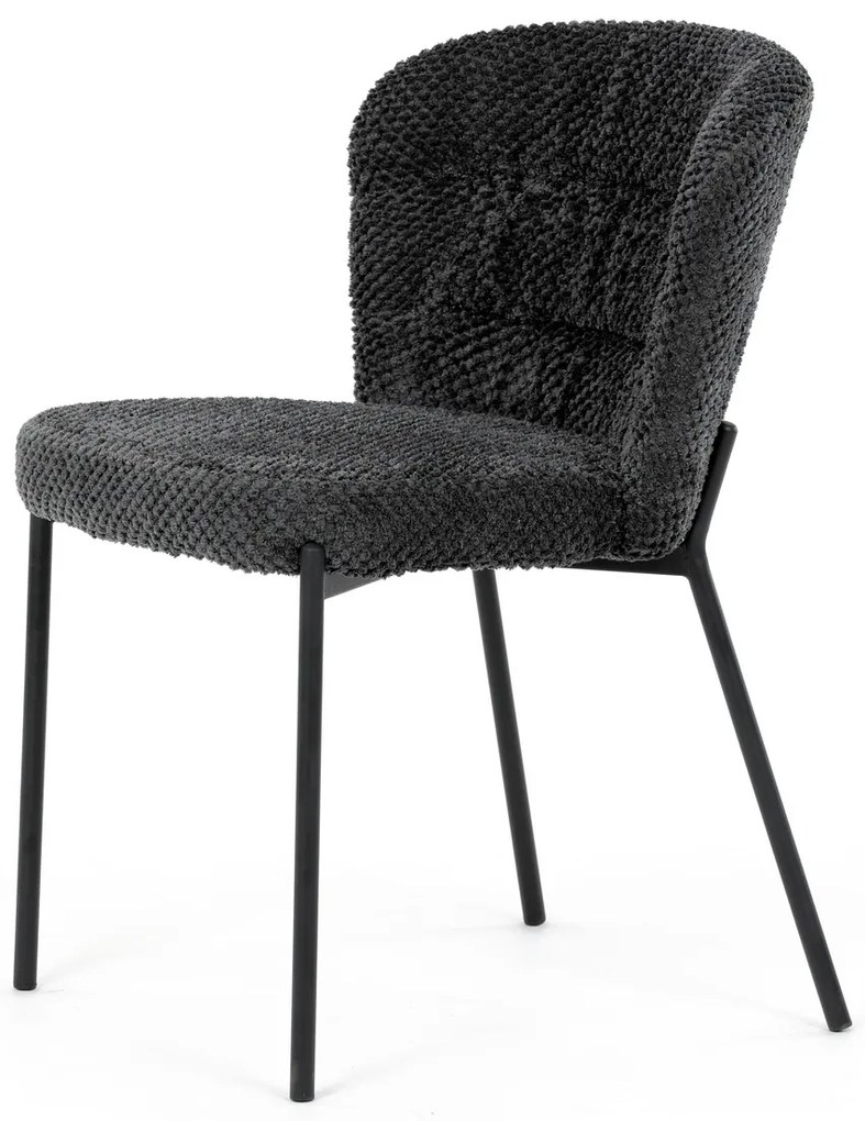 Sada jedálenských stoličiek Bouclé CT-W1077 GREY2,4 ks