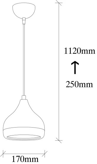 Luster na lanku YILDO 1xE27/40W/230V biela/čierna